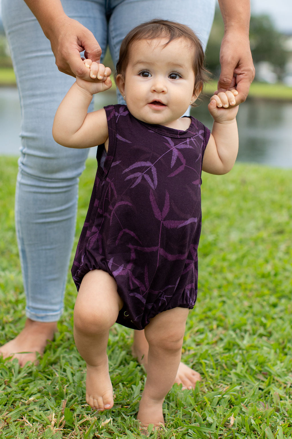 Purple Uluhe Bamboo Bubble Bodysuit