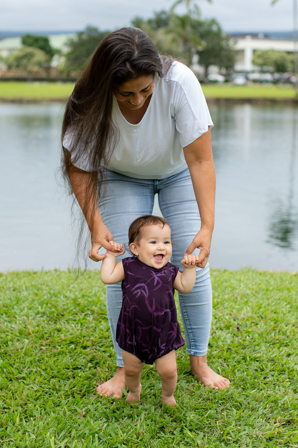 Purple Uluhe Bamboo Bubble Bodysuit