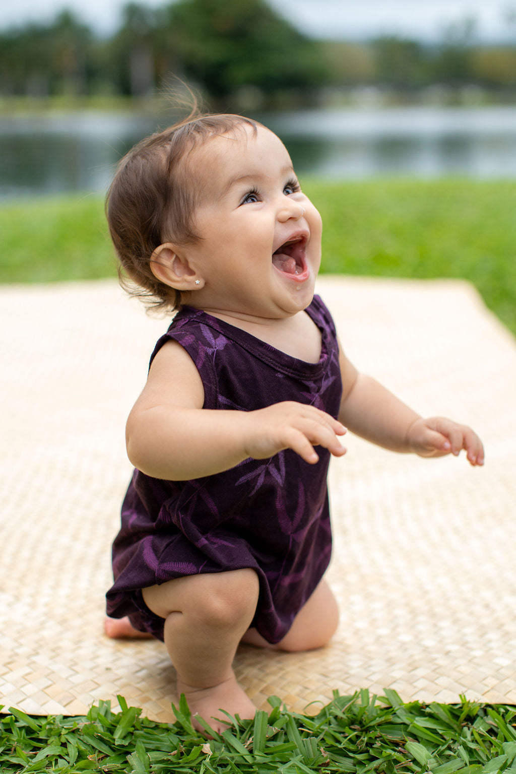 Purple Uluhe Bamboo Bubble Bodysuit