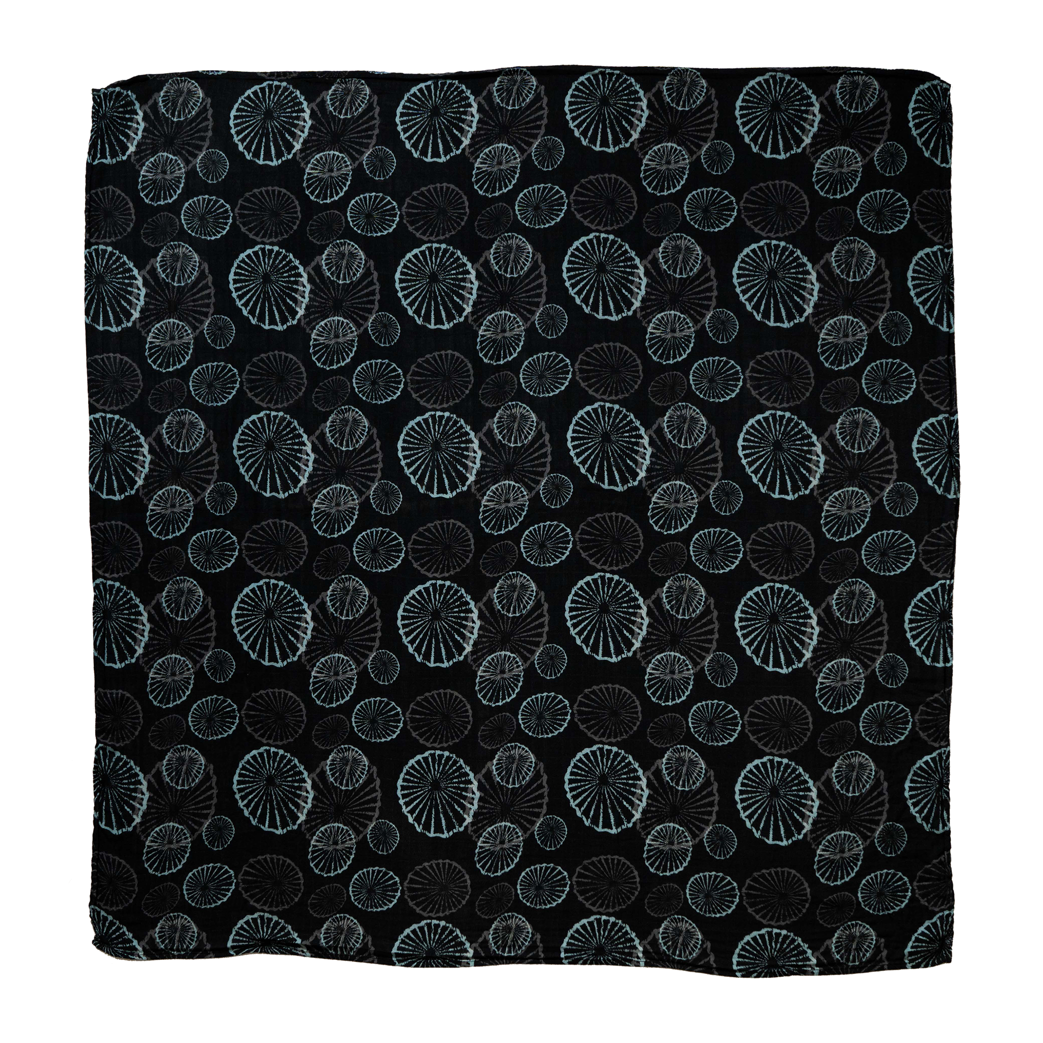 Black ʻOpihi Bamboo Muslin Kapa Moe (Swaddle Blanket)