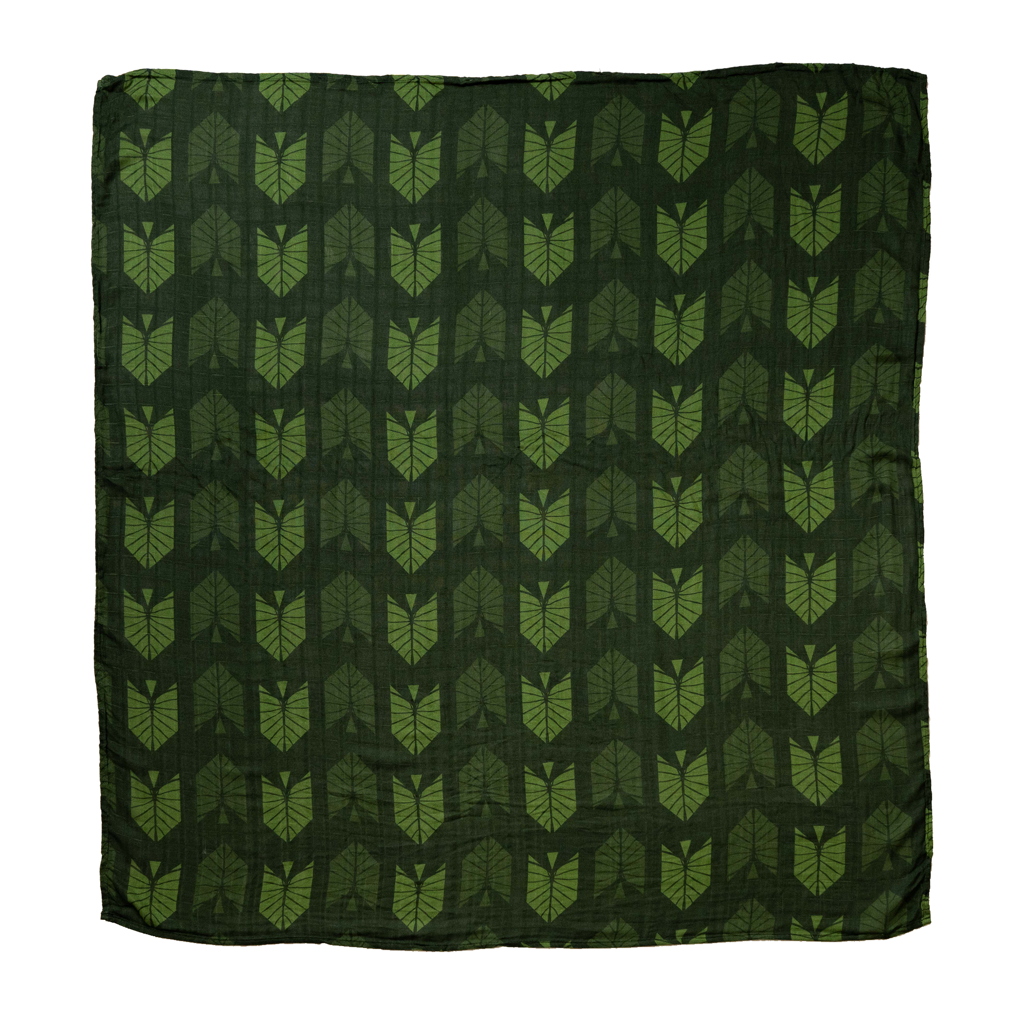 Green Keiki Kalo Bamboo Kapa Moe (Swaddle Blanket)