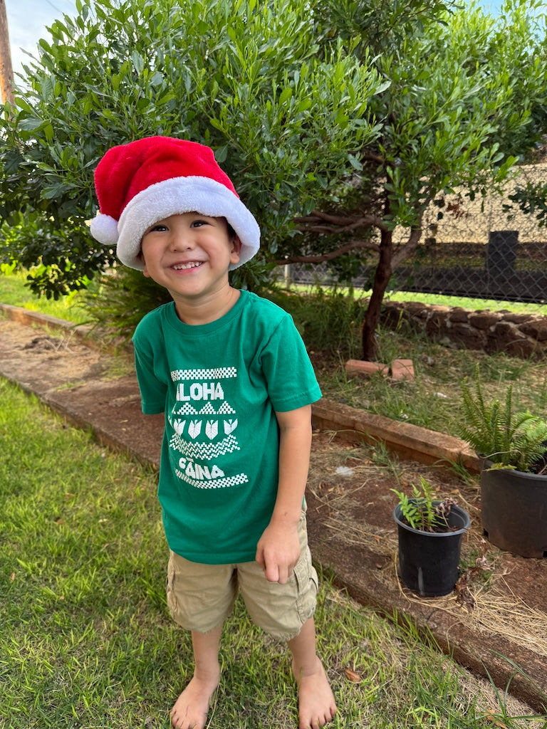 Aloha Aina Green Keiki Tees