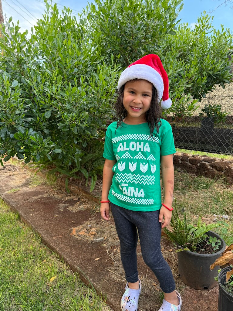 Aloha Aina Green Keiki Tees