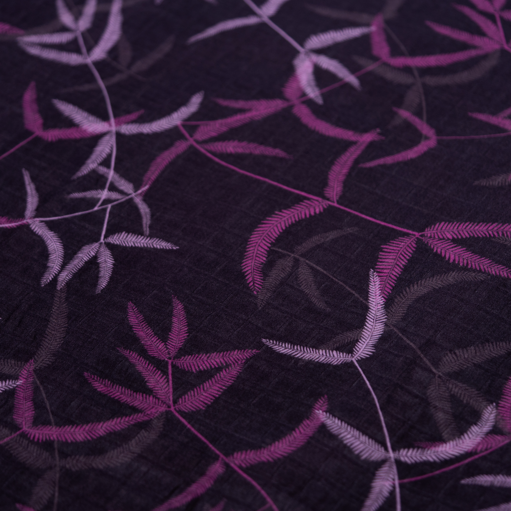 Purple Uluhe Fern Bamboo Muslin Pareo